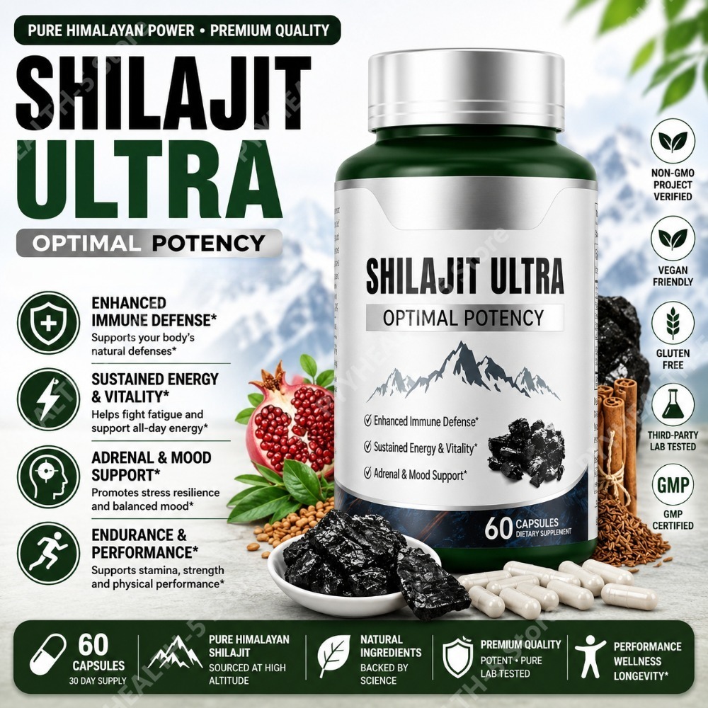 Herbal Wellness Blend - Shilajit Kruidenmengsel Supplement 60 Capsules met