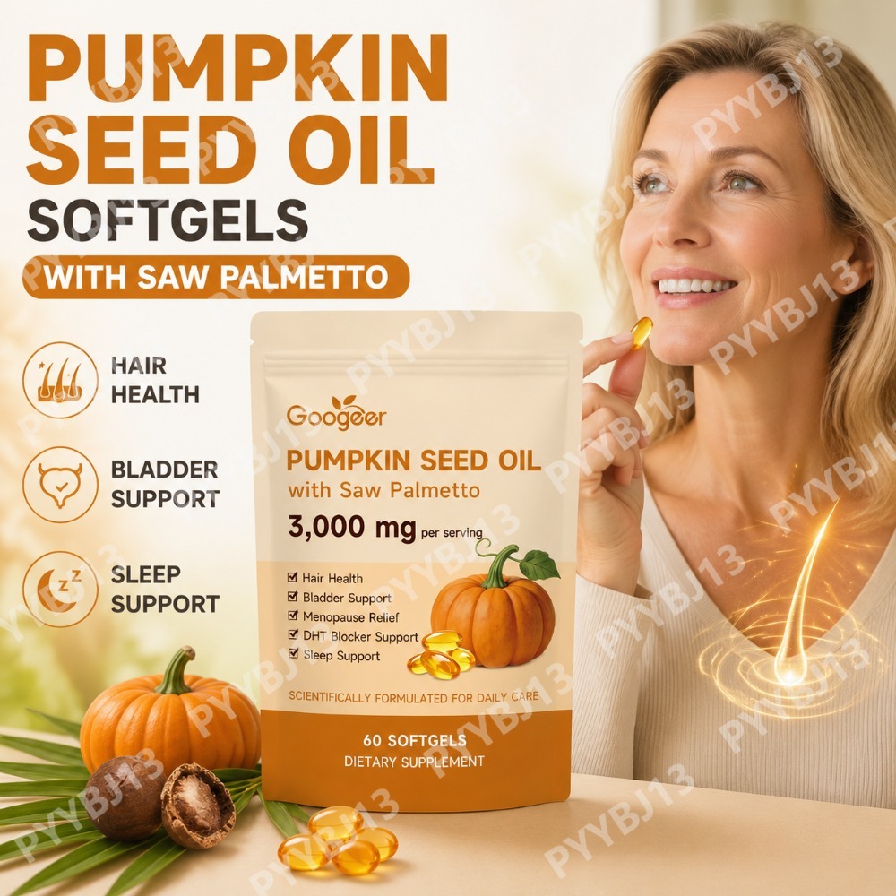 Herbal Wellness - Googeer Pompoenzaadolie Softgels met Saw Palmetto,