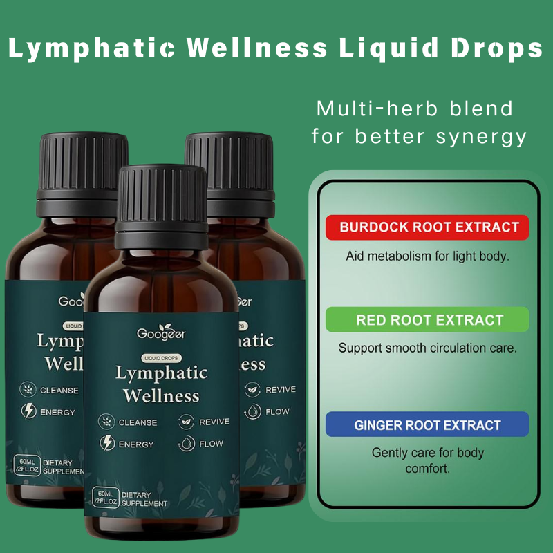 Herbal Wellness - 60ml Lymfedrainage Vloeibare Druppels Natuurlijk Kruiden