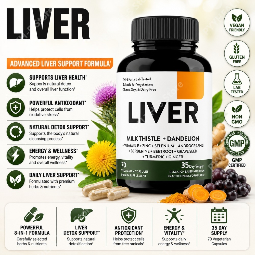 Herbal Wellness Blend - Mariadistel, paardenbloemwortel, kurkuma, gember, druivenpitolie, rode