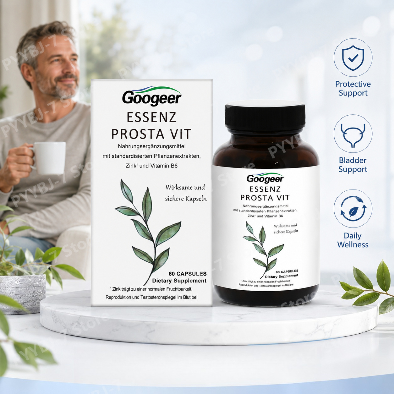 Herbal Wellness Blend - Wellnesscapsules voor mannen met Saw Palmetto,