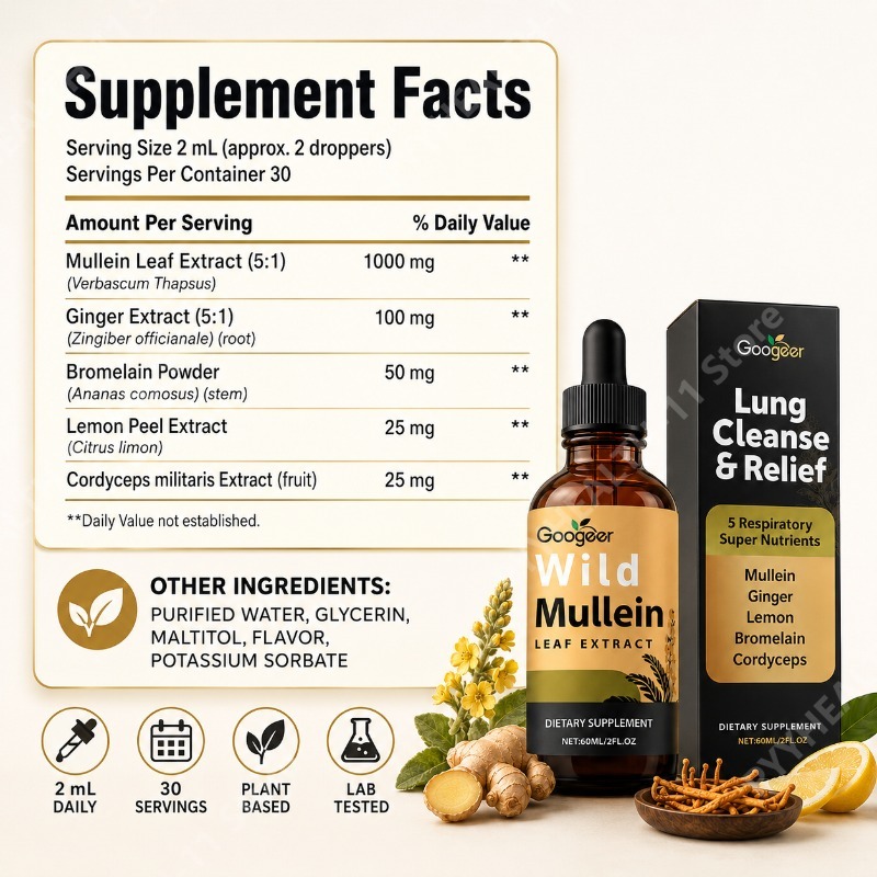 Mullein Vloeibare Druppels Kru - Herbal Wellness Blend recensie en prijs