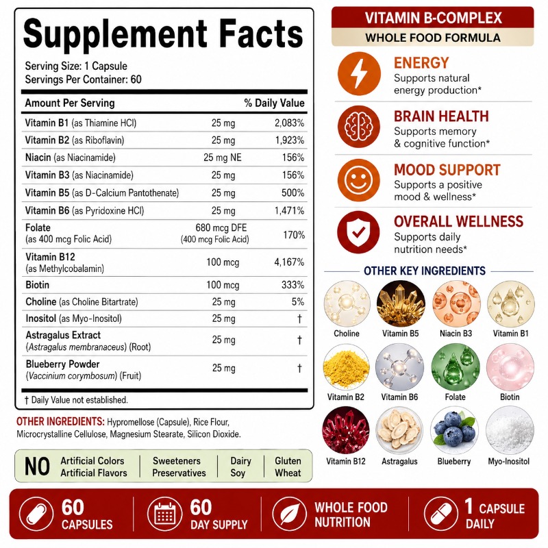 B-complex vitamine supplement  - Herbal Wellness Blend recensie en prijs